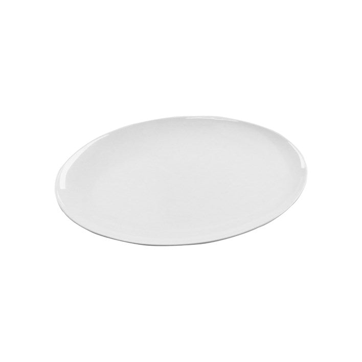 Jab White Oval Coupe Platter 30x22cm
